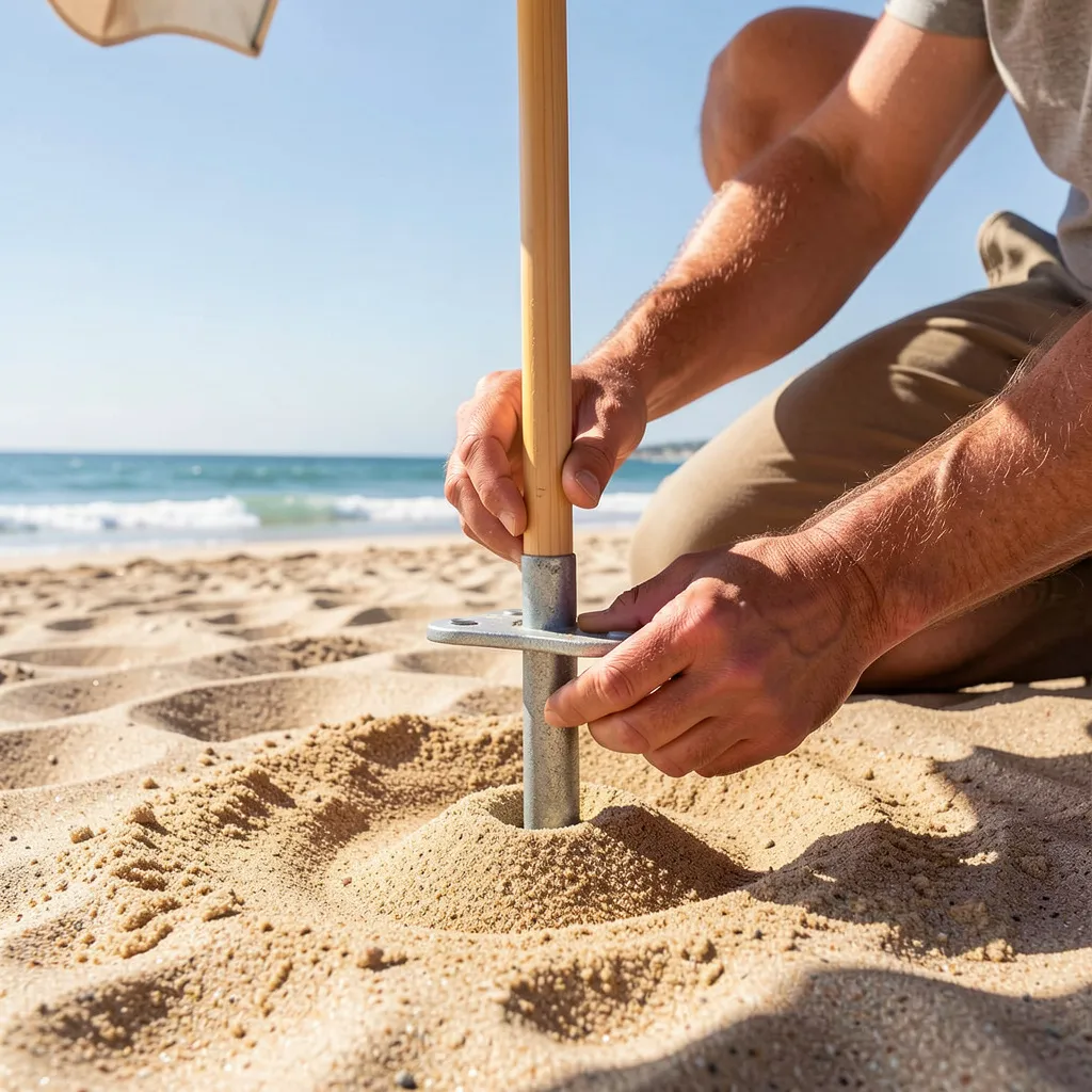 Shade structure secured with wind anchor