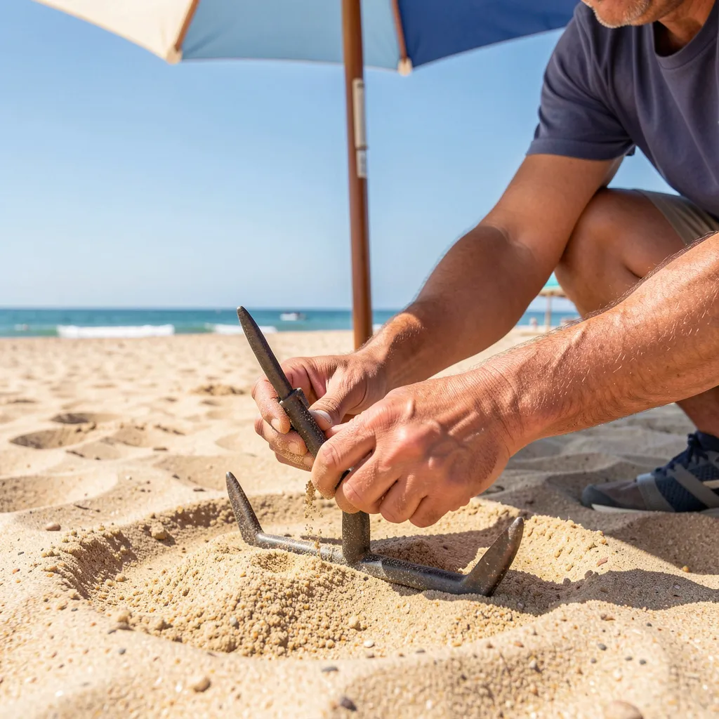 Packed travel kit with anchors and accessories